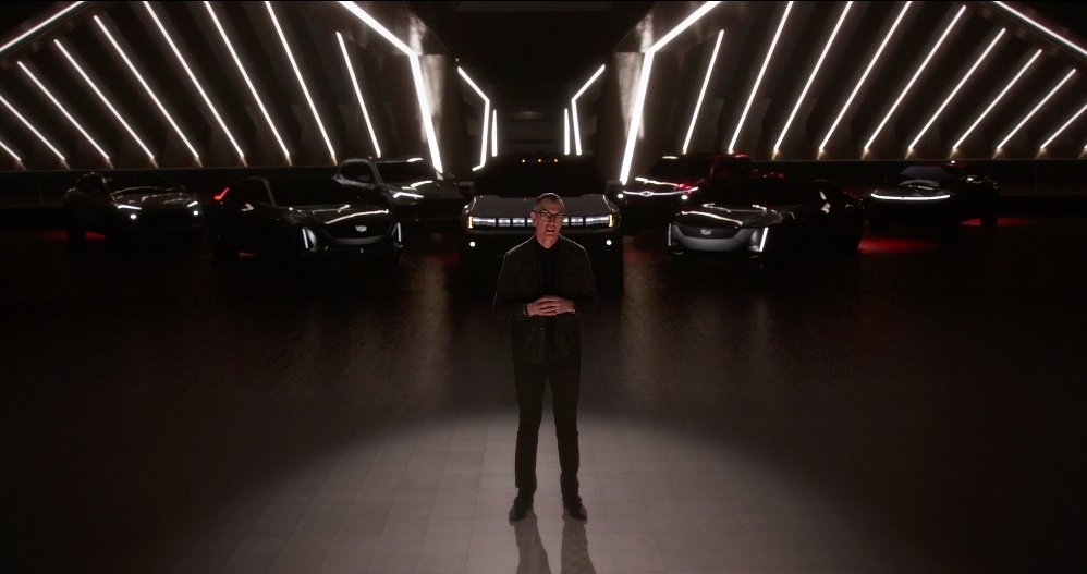 Trying to get a good shot of all the EVs behind him. Apparently there's a name reveal: the Cellestique (not sure on spelling). Help me out  @GM?