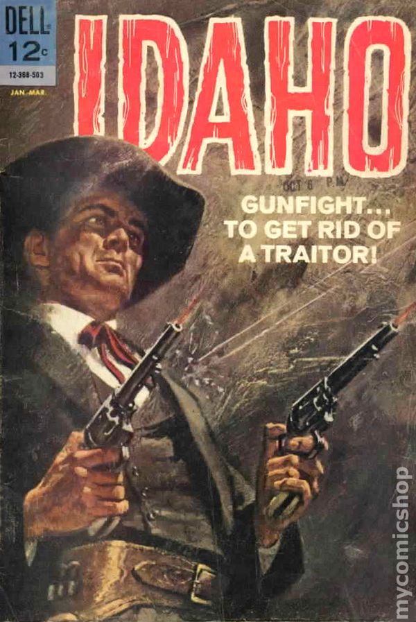 The final two painted covers of Dell's Idaho series (artist(s) unknown). The series only ran 8 issues, and issue 8 is not a painted cover. The Big Two, being superhero-centric, don't often use painted covers.