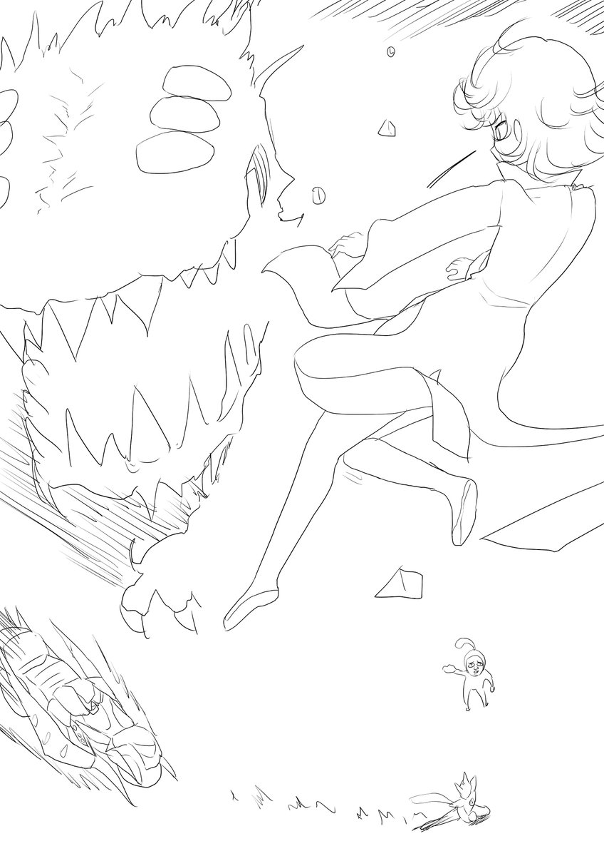 生放送中の落書き
ワンパンマンから
タツマキ 
育ちすぎたポチ
駆動騎士
ニャーン 