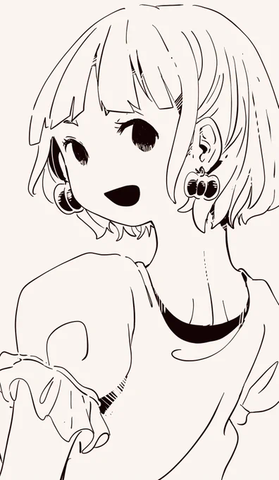 Gペン使って描いたら良い感じの絵になった