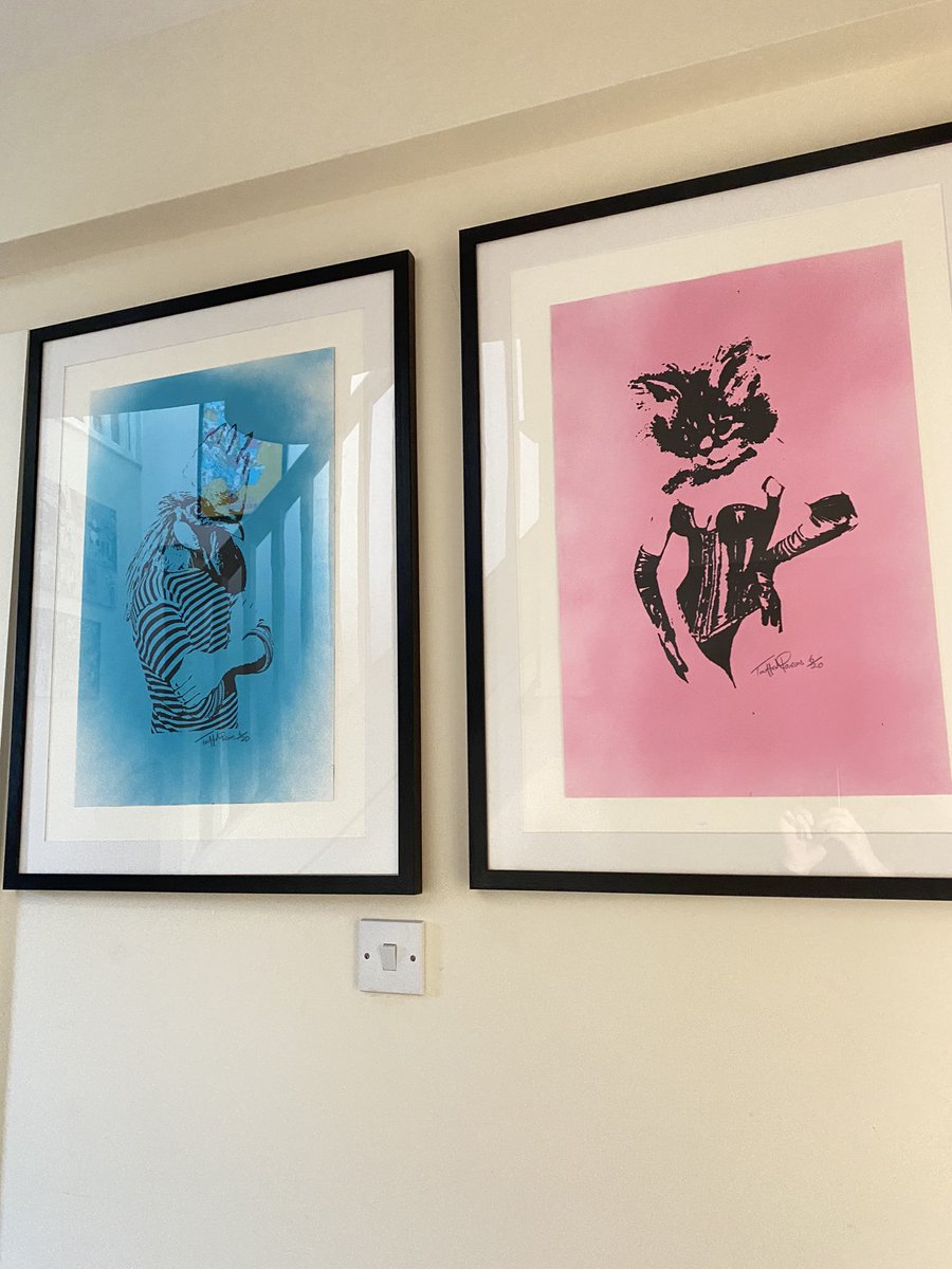 olwen_silver's tweet photo. Finally got these awesome @traffordparsons pieces up after having them for ages! #art #lecock #catwoman https://t.co/5Nesi6qED2
