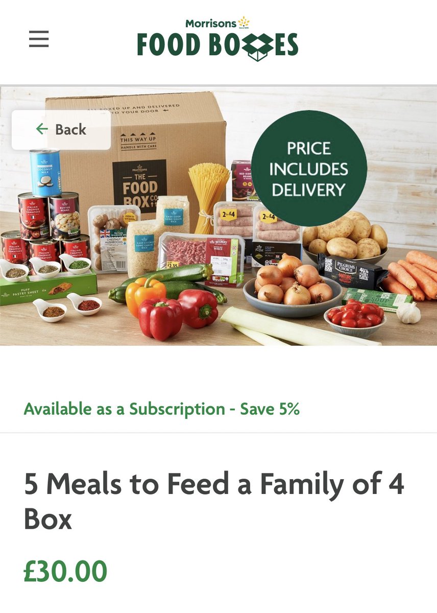 Nmnzbr's tweet photo. £30 of food from Morrison’s Vs £30 of food for school kids to survive on for 10 days from the conservative government https://t.co/8ccGeYkMBo