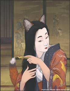 THREAD: Tamamo-no-Mae's Life and DeathNo Japanese kitsune is more famous nor more evil than the depravity of Tamamo-no-Mae, (玉藻前), called Lady Duckweed. Hers is a tale across four thousand years.Let's begin.  #FairyTaleTuesday:  @matthewmeyerart