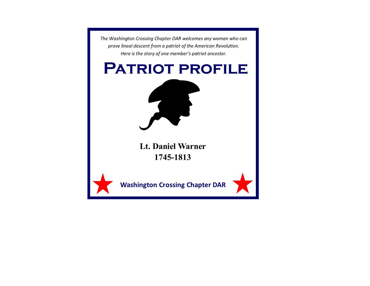 WashXingDAR's tweet photo. This month we highlight Patriot, Lt. Daniel Warner, born  June 25, 1745 in Ipswich, MA, and died March 20, 1813 in Amherst, NH. Lt. Warner served in the New Hampshire forces under Quartermaster Col. Moses Nicholas, and in General William Whipple’s brigade. #patriots #america250 https://t.co/EobdpNkqOv