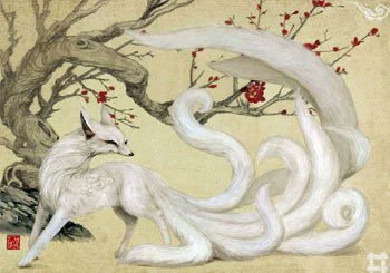 Kitsune in Japan are divided into two categories: good and evil, the good choosing to follow the ways laid out by Heaven and specifically the god/dess Inari. These guard temples and holy places. They can grow up to nine tails before ascending to Japan's version of Heaven.