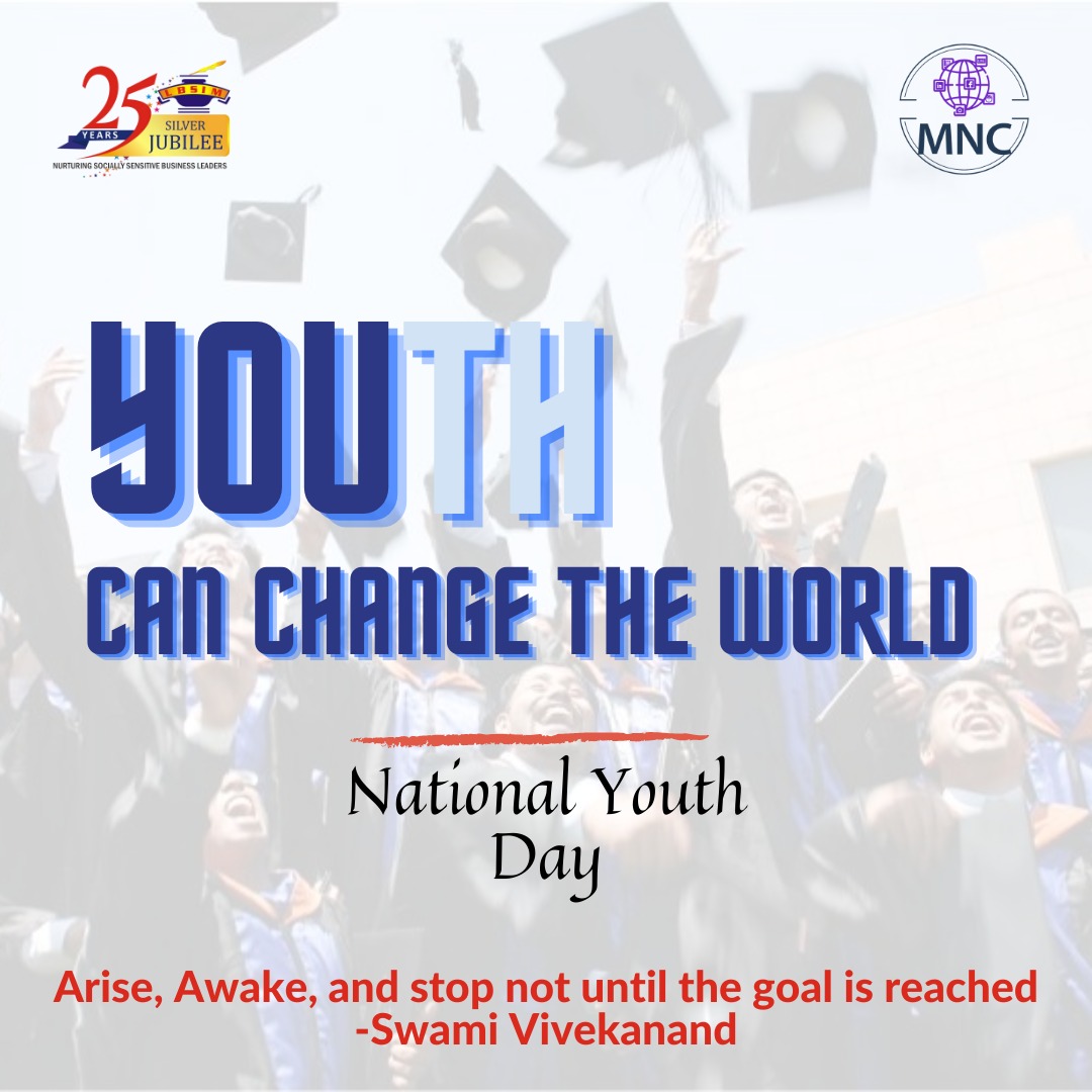 LBSIMOnline's tweet photo. #NationalYouthDay is celebrated throughout the country to commemorate the birth anniversary of #SwamiVivekanada.

We wish you a Happy National Youth Day. Hope you find the strength from his enlightening ethos to succeed in all your #future endeavours.

#LBSIM #Bschoo #inspiration https://t.co/RA5zQ4rRCK