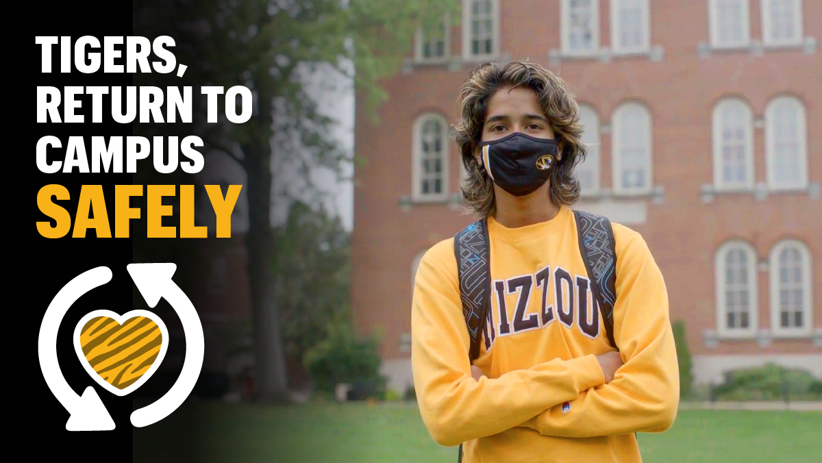 Mizzou's tweet image. We're preparing for the start of the semester and have added undergraduate student arrival testing to our precautionary safety measures. renewal.missouri.edu/testing/arriva…