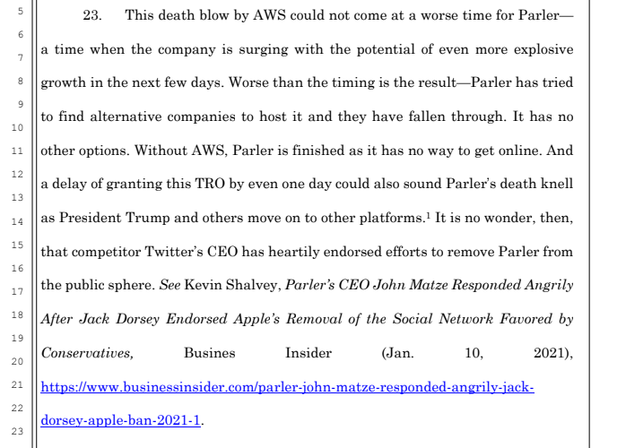 More paragraphs of "but having consequences for breaching our agreements with Amazon will really suck for us", to which a court will reply ...