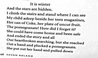 "The Pomegranate" by Eovan Boland