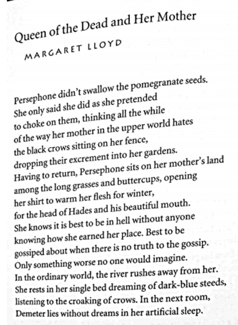 Margaret Lloyd's "Queen of the Dead and her Mother"