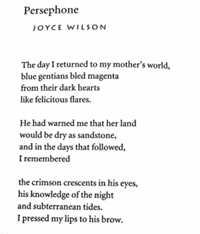 "Persephone" by Joyce Wilson