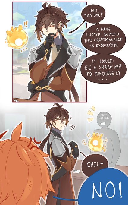 zhongli &amp; his seelie! vs childe &amp; his wallet

#tartali #タル鍾 