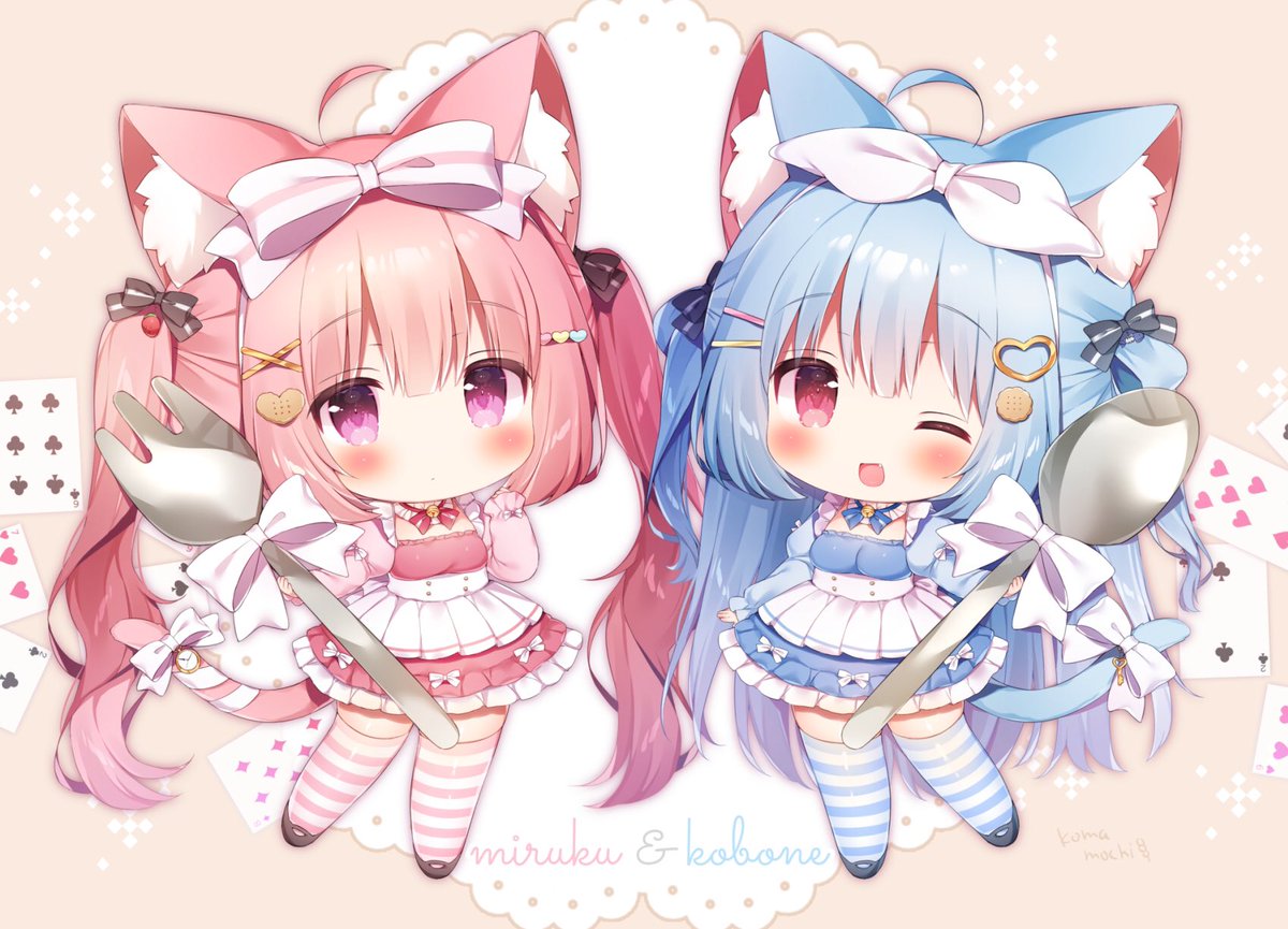 日本未発売】 桃豆こまもち こぼねちゃん みるくちゃん B2タペストリー