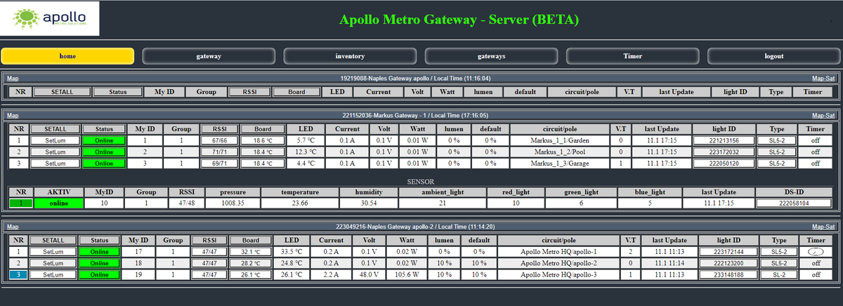 ApolloMetro's tweet image. Our new control software is taking off. It provides the data, status,  and location for each installed  street light.  #SmartCity #LED