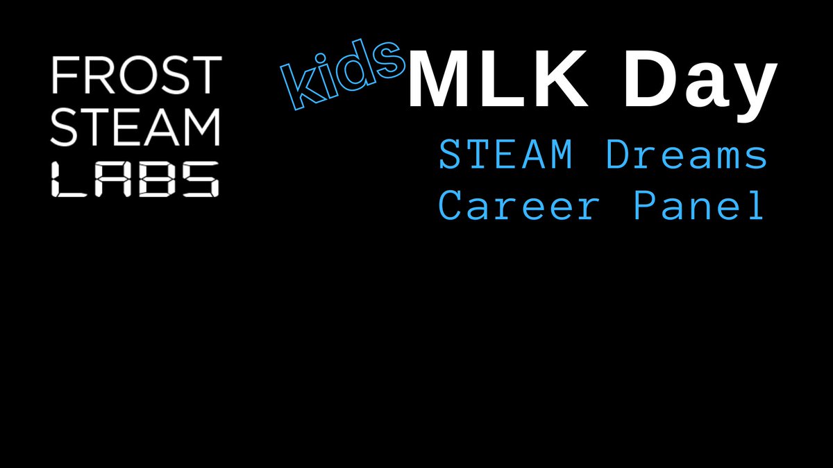 frostSTEAMlabs's tweet image. We thrilled to be announcing our MLK Day STEAM career panel guests this evening. RSVP at the link below and Stay Tuned! 
fslabs.org/MLK

#STEM #BlacksInTech