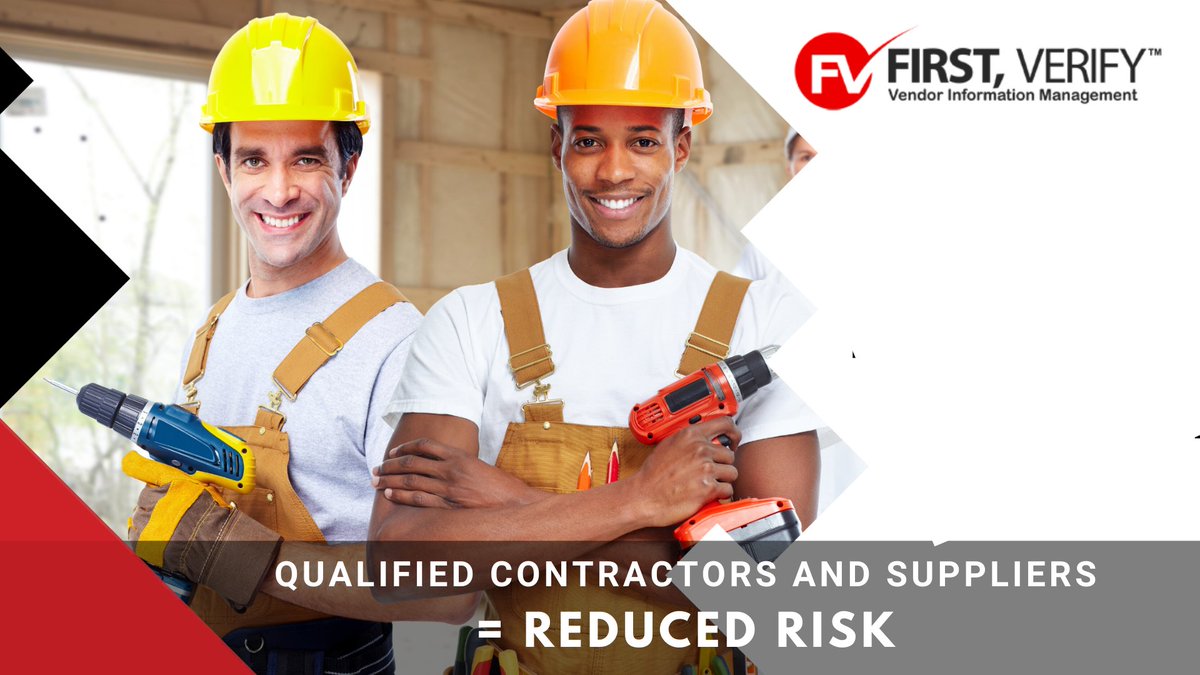 FIRSTVERIFY's tweet photo. FIRST, VERIFY, the one stop place for everything you need to know about safety in the workplace and mitigating risks. Visit here: https://t.co/JM09gUSuxw
#prequalificationprocess #informationmanagment #vendorinformationmanagement #vendormanagement #riskmanagement #contractors https://t.co/b9PABh0drO