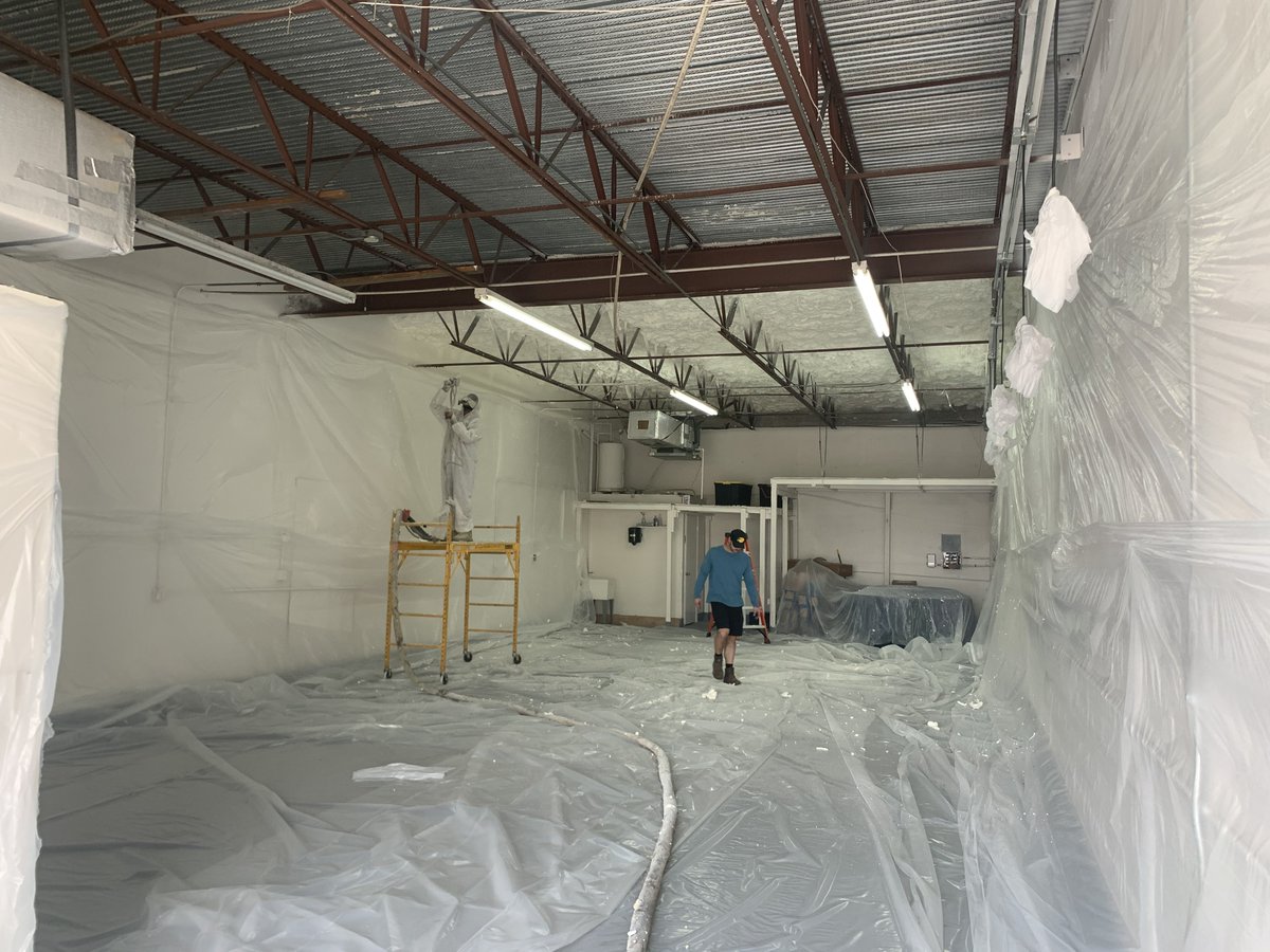 The_Marine_Ed's tweet photo. Our Aquaponics Center is coming along! Yesterday we finished insulating the roof and the last of the materials were delivered. This weekend we will begin installing the aquaponics system. Exciting times for our community, stay tuned and join the initiative! https://t.co/TGRoP4DBCL