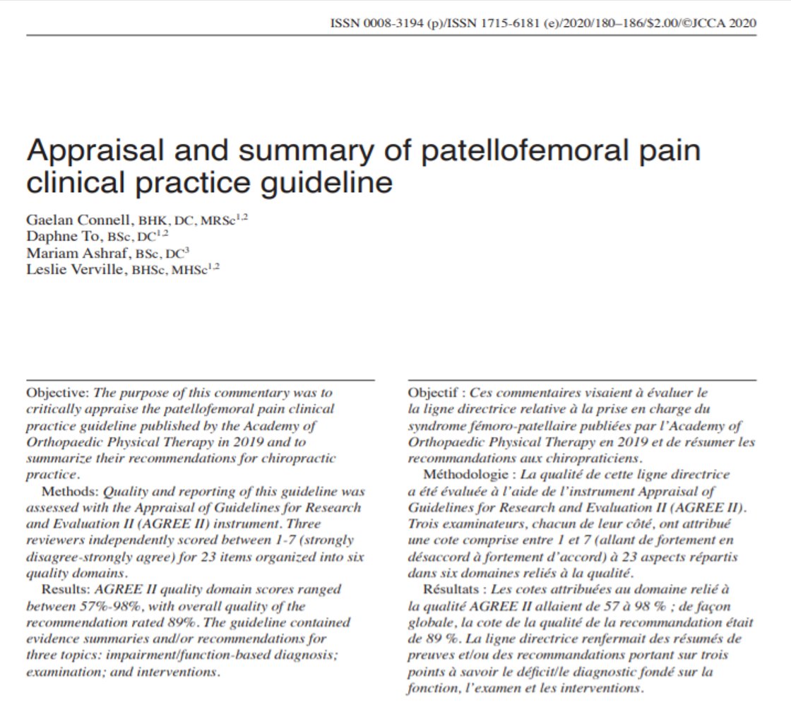 IDRResearch's tweet image. Just published in the Dec. 2020 issue of the Journal of the Canadian Chiropractic Association (64;3) by @GaelanChiro, @Daphne_K_To, Mariam Ashraf and @leslie_verville: bit.ly/3i2Loxy