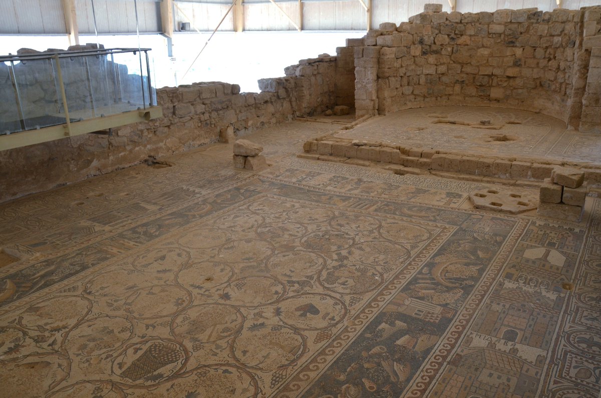 I absolutely love the mosaic pavement of the Church of Saint Stephen of 8th-century date at Um er-Rasas (Kastron Mefa'a) in Jordan with its unique representations of walled cities from both banks of the Jordan river and from the Nile Delta. All cities are labelled in Greek.