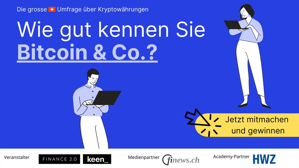 🧐Wie gut kennt Ihr #Bitcoin &amp; Co.? In der grossen Online-Umfrage von <a href="/finance20ch/">Finance 2.0</a>, unserer Tochtergesellschaft <a href="/WeAreKeen_/">Keen Innovation</a> , <a href="/finews/">Fire Island News</a>, <a href="/fhhwz/">HWZ Fachhochschule</a> geht's um Wissen und Besitz von Kryptowährungen in der 🇨🇭. Jetzt mitmachen 👉 fcld.ly/t2cr8br #BKB #cryptocurrency #digitalassets