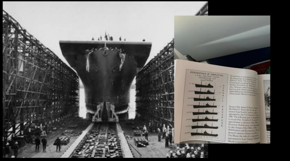At its peak the Kaiser Shipyards could build a prefabricated ship in 7.5 days. An assembly speed record that still stands today! Over the course of the war they built and shipped over 1,000 vessels