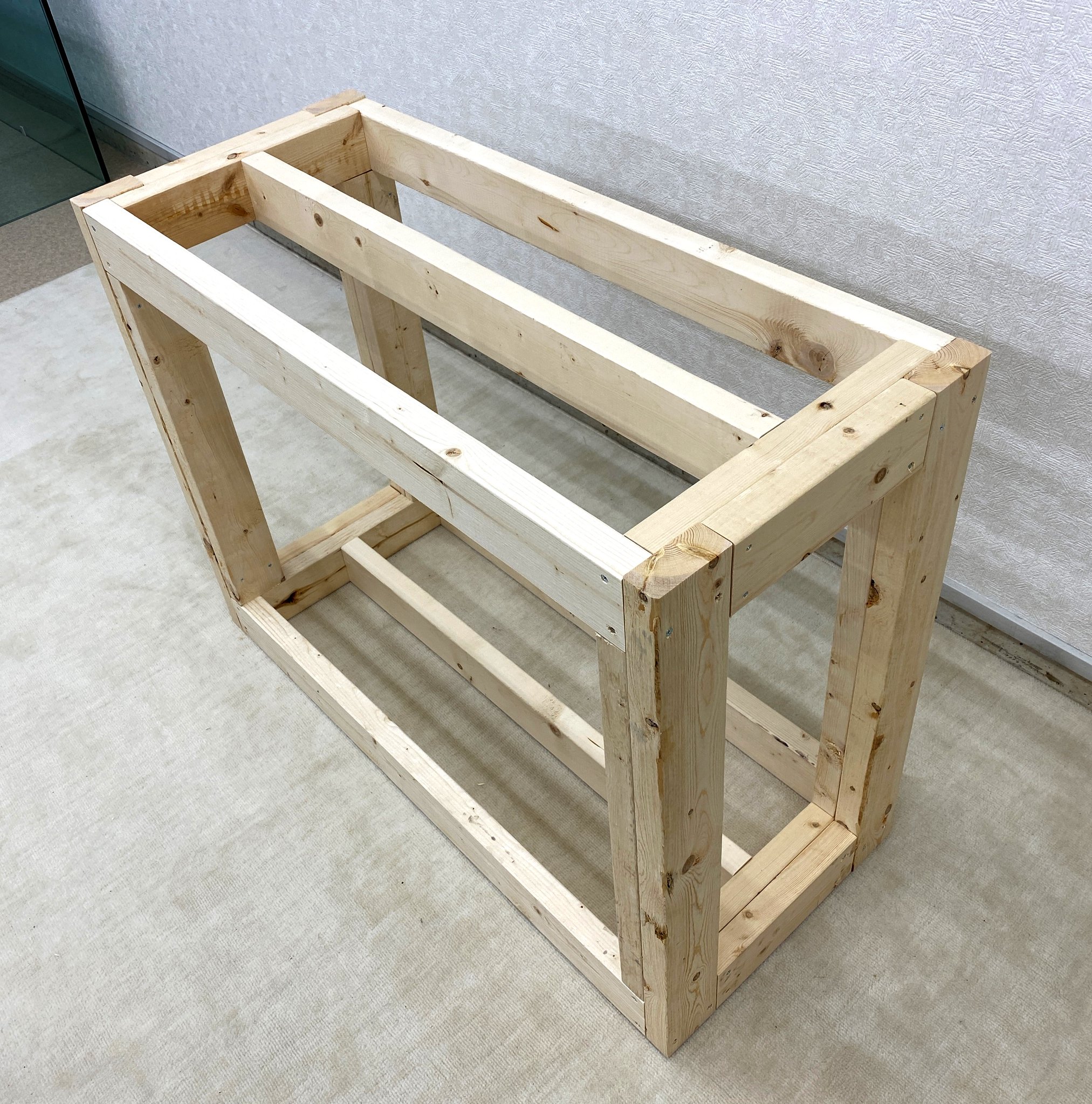 90センチ木製水槽台(引き取り限定) アクロ 水槽台 90×45×80 穴有り ラオスヒノキ 代引不可 | チャーム