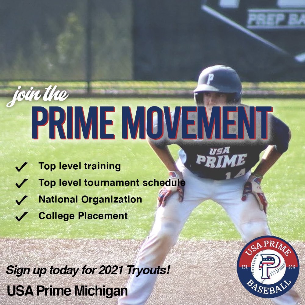 USAPrimeMI14u's tweet photo. Due to recent openings our team is looking to add 1-2 high level players in the 2022 or 2021 class. 

Positions needed: MIF/P, PO

Interested players please DM for further information. 2021 schedule and team information below: https://t.co/65ArlNHQZh