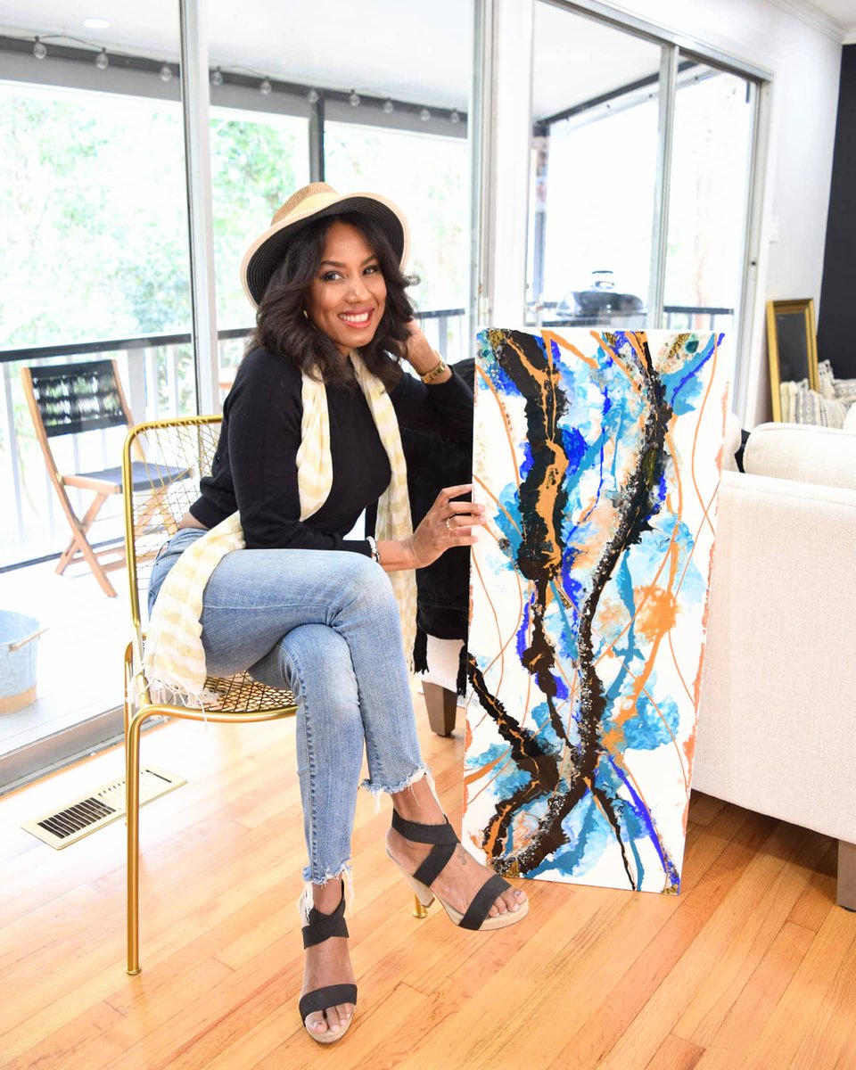 Qzdesigngallery's tweet photo. 𝐒𝐎𝐋𝐃! This artwork with swirls of blue, bronze &amp; black is titled 𝘏𝘢𝘳𝘮𝘰𝘯𝘺! I just delivered to Watson &amp; Associates, PA to adorn their new office space! 👩🏾‍🎨 #glassart 
#artshare #artist #BlackOwned
#resinart #ihearttally #supportsmallbusiness 
https://t.co/DedwQu3Lx8 https://t.co/Og7ilQiHHH