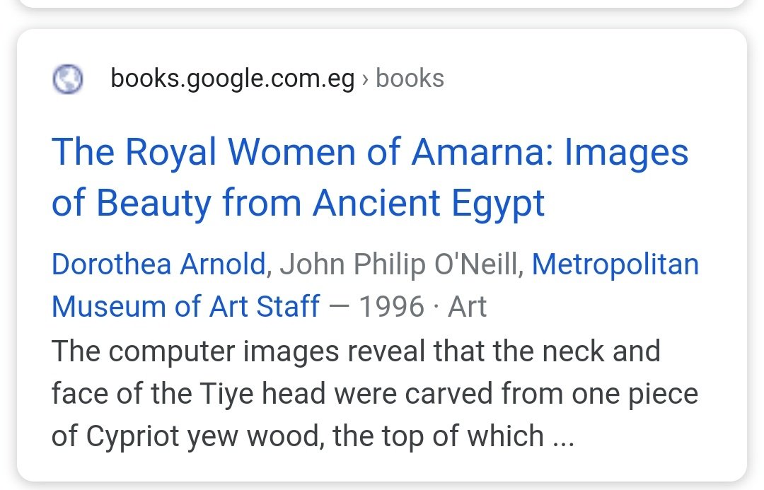 Second her skin color/The bust is made of yew wood, that's literally the color of the wood. It also darkens with age. For example, here's a Roman doll made of yew wood. It's also dark, doesn't mean romans were black, just the material's color.