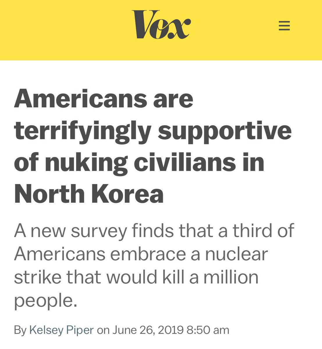 1/3rd would support nuking 1 mio ppl to death. this planet is gonna explode soon if we don't do anything about this