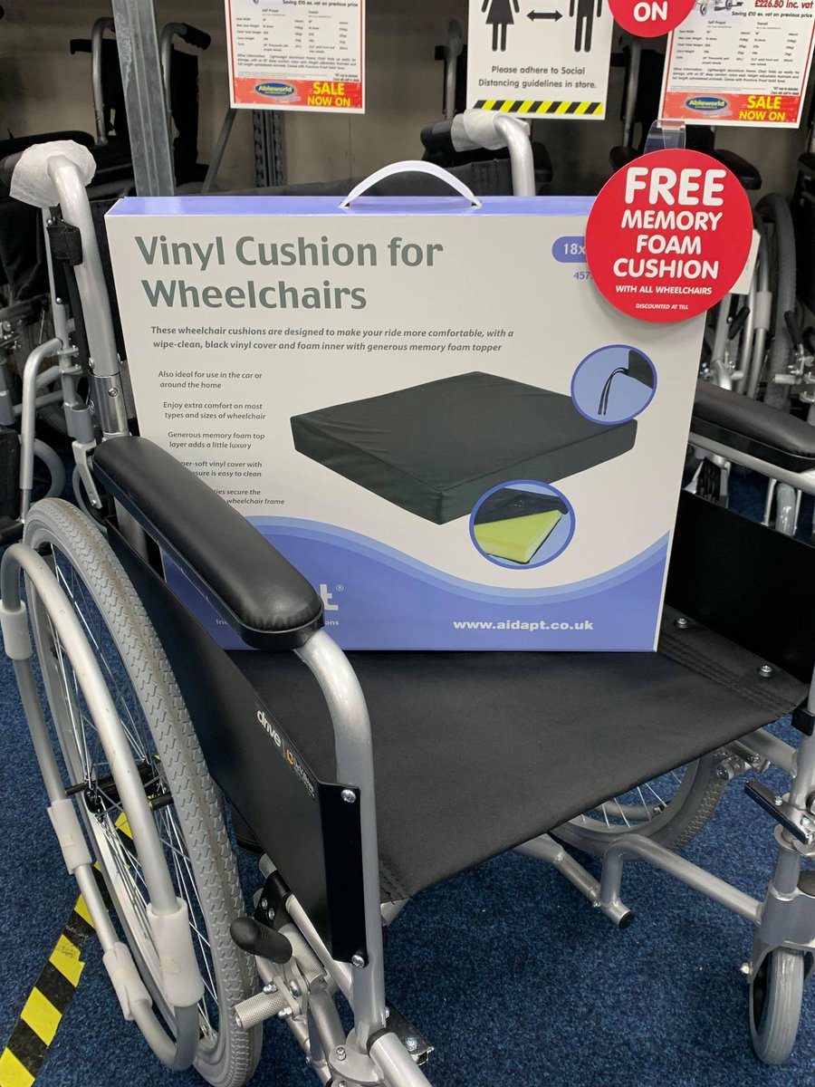 AbleworldUK's tweet image. Receive a FREE Memory foam cushion with ALL Wheelchair purchases in our current Winter Sale✨

Visit your local #Ableworld store to try our Wheelchair range out, or call our team on freephone 0800 096 5440 📞