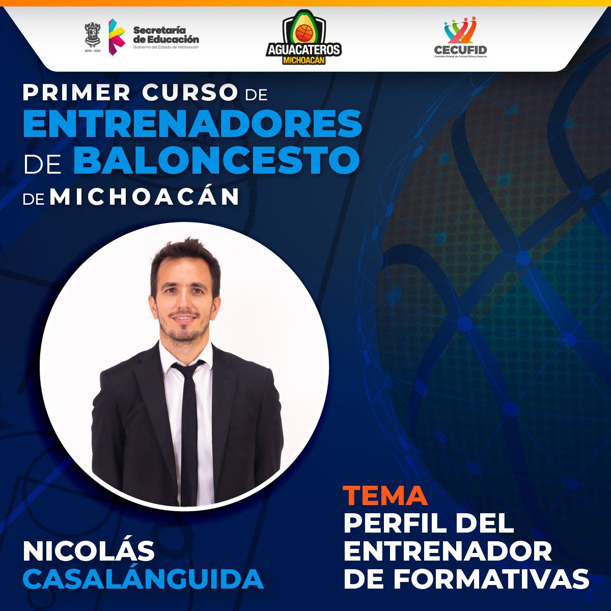 ¡APRENDE DE LOS PROFESIONALES! 🏀📝 

Uno de los temas fundamentales en el desarrollo de la enseñanza es el ‘Perfil del Entrenador de Formativas’, cátedra que <a href="/CasalanguidaN/">Nicolás Casalánguida</a> impartirá en el 1er Curso de Entrenadores de Baloncesto de Michoacán. 

Informes:

bit.ly/2Ljx3ku
