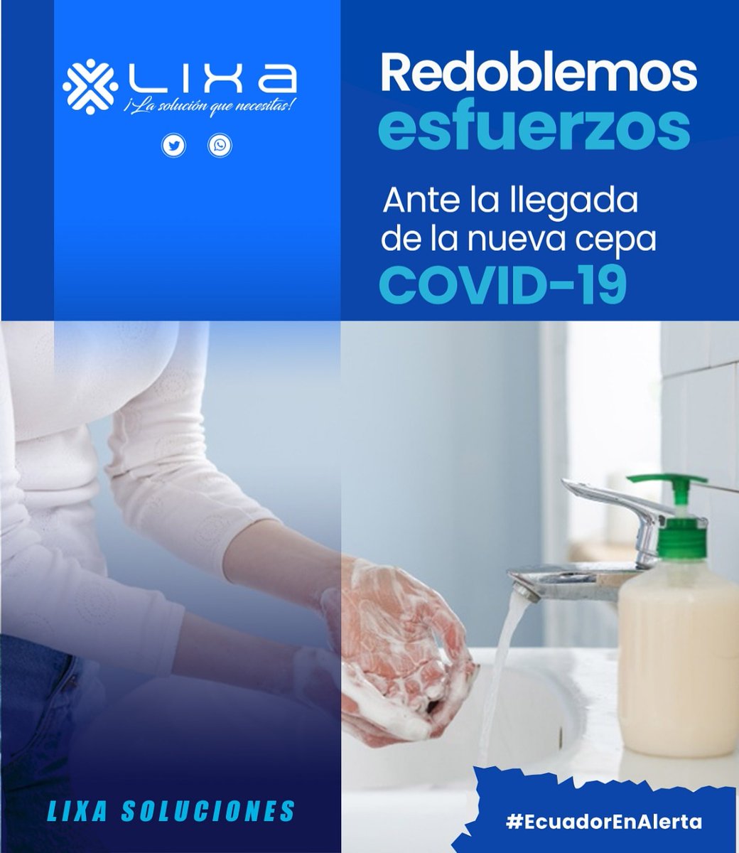 Lixa_Corp's tweet photo. ✅Hace pocas semanas el mundo fue testigo de una nueva cepa del #Covid19 originada en el Reino Unido. 
Hoy en Ecuador esta nueva manifestación del virus es una realidad en las principales ciudades del país.😷

#RedoblemosEsfuerzos #Bioseguridad #ConsejosLixa https://t.co/TtsuzUuHlF