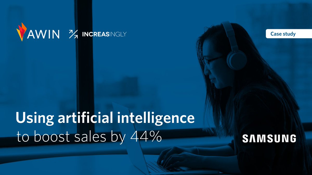 How can you utilize #artificialintelligence to boost sales? Read our latest case study, which examines how using AI-powered platform <a href="/IncreasinglyHQ/">Increasingly</a>, Awin advertiser Samsung could created a better customer experience and drive incremental store revenue: ow.ly/Be7p50D6rrv
