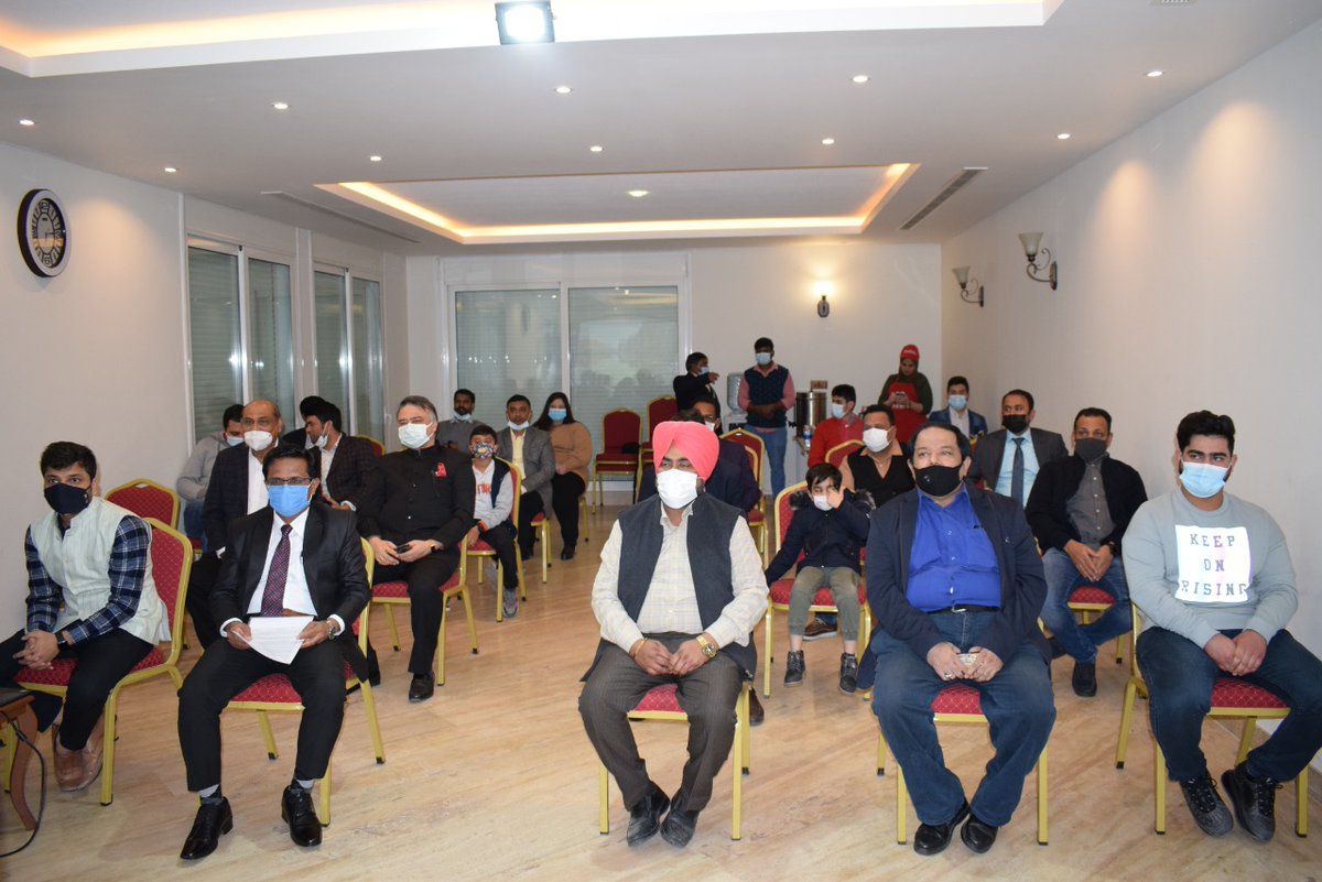 A_India_K's tweet photo. Pravasi Bharatiya Divas and Vishwa hindi diwas were celebrated at Consulate General of India in Erbil on 10th Jan. Attended by AIK executive members and prominent members of Indian diaspora. #VishwaHindiDiwas2021 #pbd2021 #Erbil #Kurdistan https://t.co/zN7xZsZDxE