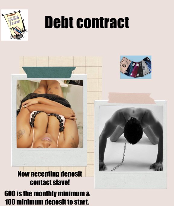1 pic. Pick one Slave you know you are wondering why I  am the best Goddess!! Debt contract allowance