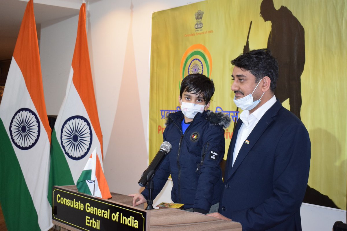 A_India_K's tweet photo. AIK president Mr Anoop Suri and other executive members addressed eminent gathering for Bhartiya Pravasi Divas and Vishwa hindi diwas. #VishwaHindiDiwas2021 #erbil #pbd2021 https://t.co/ZeNYeA0oQ5