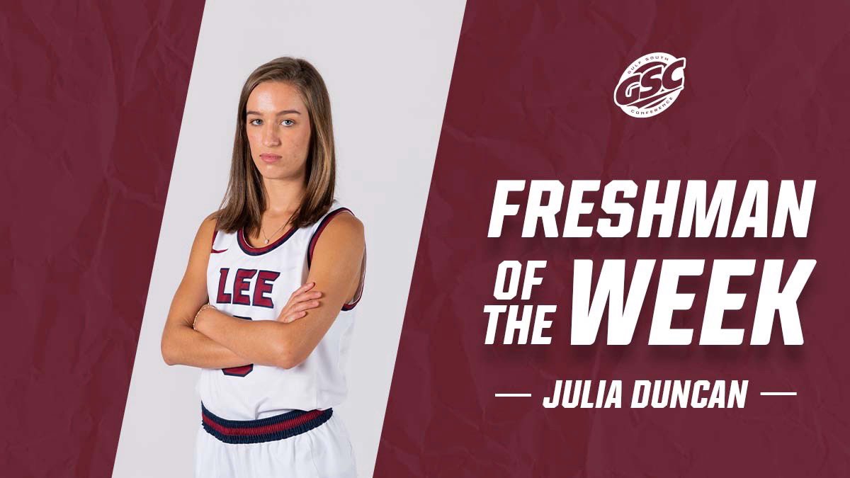 Lee Flames (@leeuflames) on Twitter photo Julia Duncan has been named <a href="/GulfSouth/">Gulf South Conference</a> Freshman of the Week!
Congrats, Julia! #FiredUp Julia Duncan has been named <a href="/GulfSouth/">Gulf South Conference</a> Freshman of the Week!
Congrats, Julia! #FiredUp