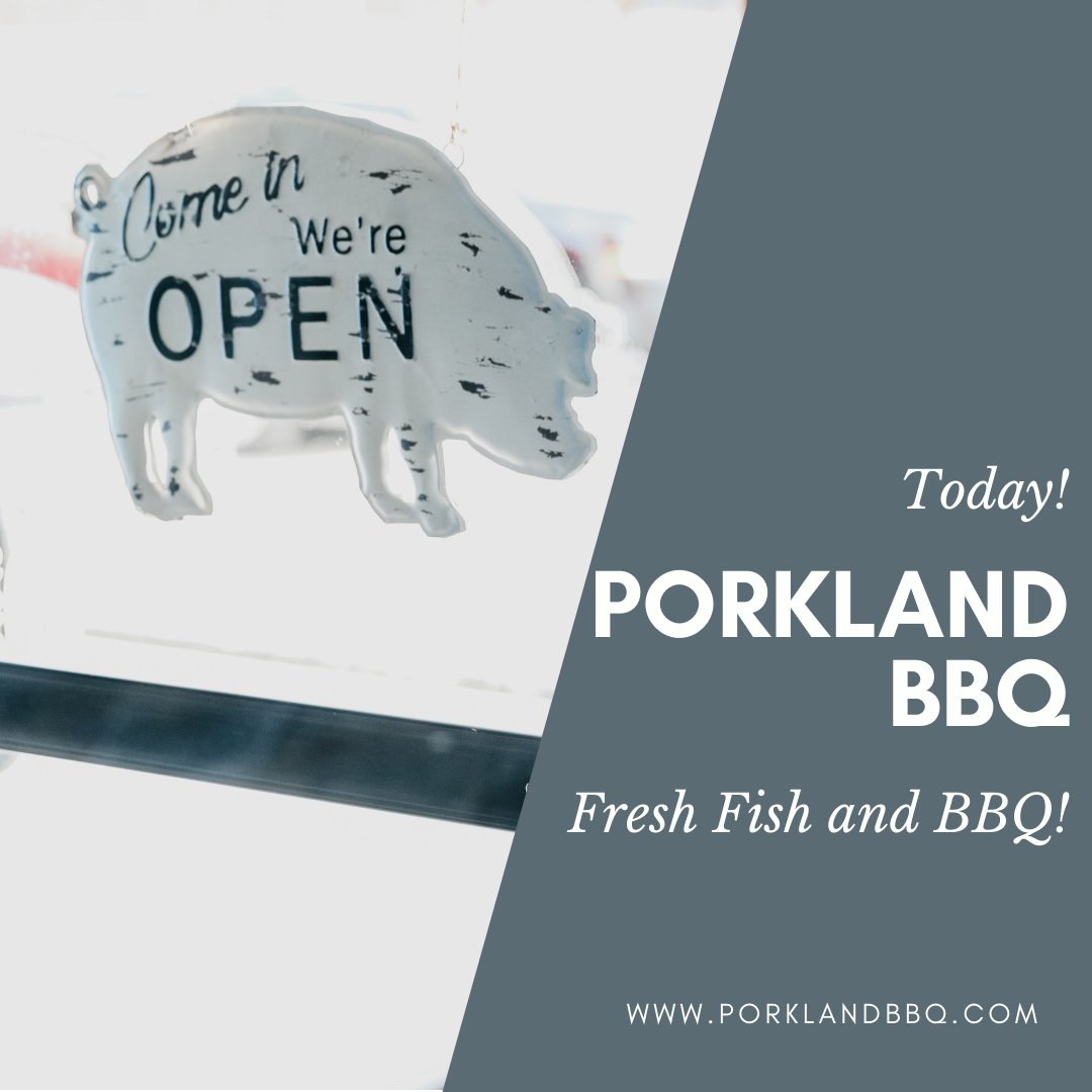 porklandbbq's tweet photo. It might be chilly outside but we've got fresh hot yummy food to warm you up!  stop in today and get some fresh fried fish, or hand crafted bbq to brighten up this wintery day!  2519 St Cecilia St 11am - 6pm https://t.co/nC6U6bd4Z4