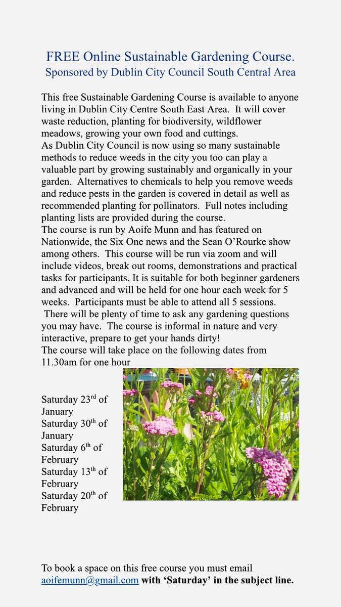 FREE online sustainable gardening course