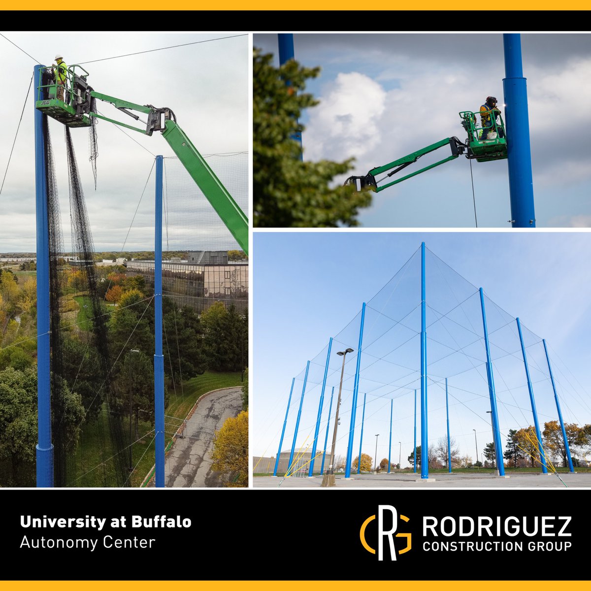 rodriguez_cginc's tweet photo. RCG was honored to be selected as the single prime General Contractor for the construction of UB’s new 24,000-square-foot, 86-foot tall, drone testing facility.

#Construction #GeneralConstruction #BuffaloNY #UniqueStructures #DroneTesting #BuffaloEngineering #UB⁣⁣ https://t.co/DOpU2Jn8wX