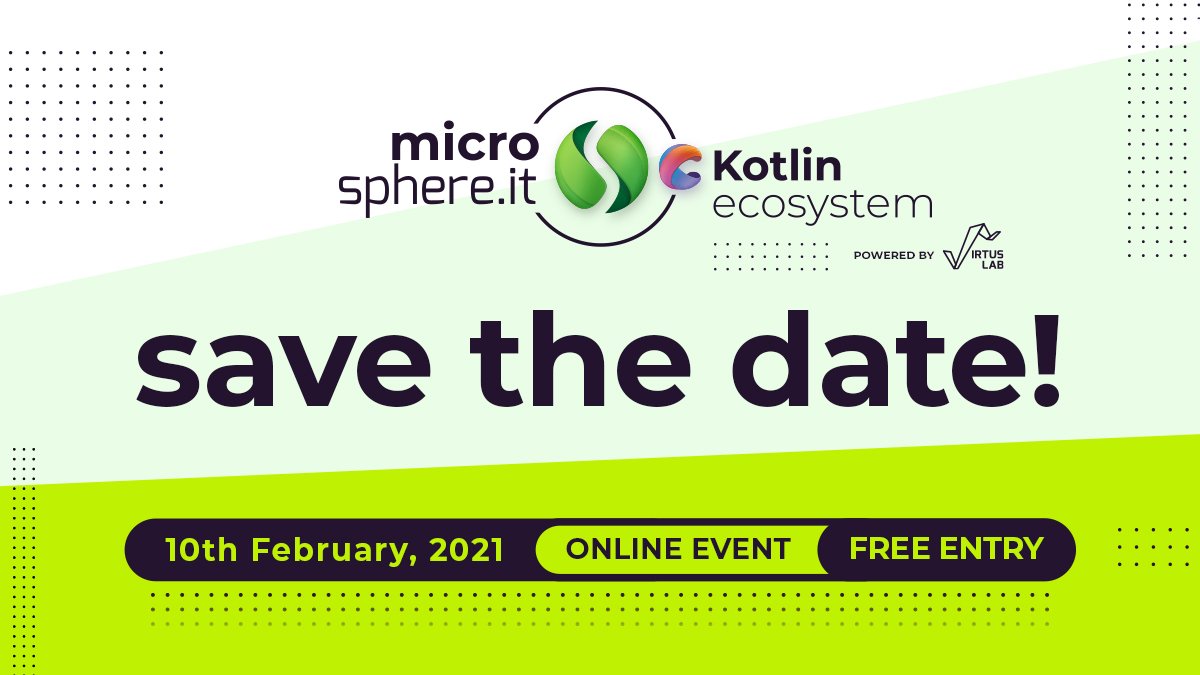 New year, new energy, and a new micro.sphere.it session on the horizon!  On February 10th you’re invited to join our next online event, this time dedicated to all #Kotlin enthusiasts 🙌 

Get your free entry ticket here ⤵
hopin.com/events/micro-s…

See you there 💪