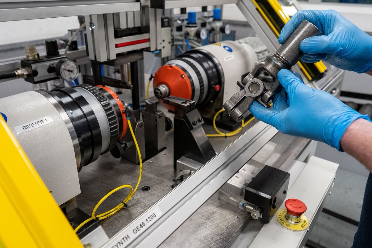 mtimagazine's tweet photo. Coventry-based Pailton Engineering has invested in two new staking rigs to improve the manufacture of universal joints @PailtonUK #ukmfg #staking #universaljoint #automotive https://t.co/kcCjK7GoDD