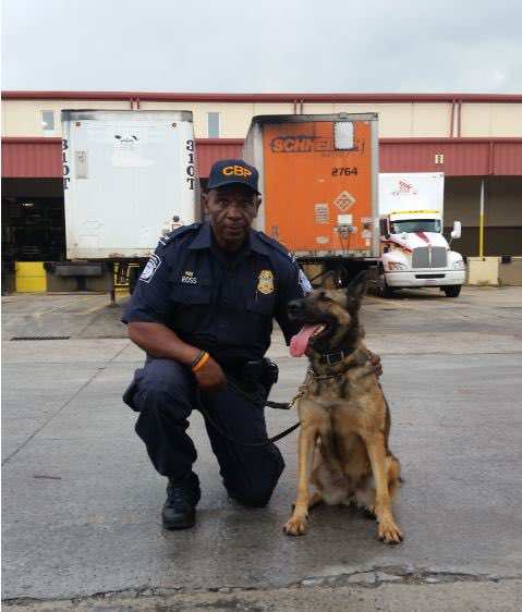 DFOLaredo's tweet photo. Congratulations to our #CBP Canine Enforcement Officer Billy Ross, from Brownsville, who is retiring after diligently guarding our borders for 23 years. CEO Ross began his career with the US Customs Service in 1997. His #canine partner, “Cita,” is also joining him in retirement. https://t.co/Pd37q7NZhi