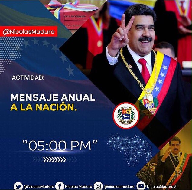 MaraimaWilliam's tweet image. Atentos. Mensaje anual del presidente de la Republica Bolivariana de Venezuela antes la Asamblea Nacional.