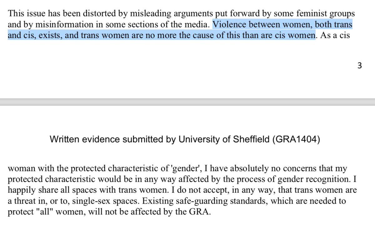 Sally Hines' evidence to the WESC.'I do not accept that male violence is a thing.' https://committees.parliament.uk/writtenevidence/17523/pdf/?fbclid=IwAR1TC6YCN943Bxm6TA5A6l6kzkTQ1AKbPqkVxfh5IQaDssbitcbpy5b_7CM