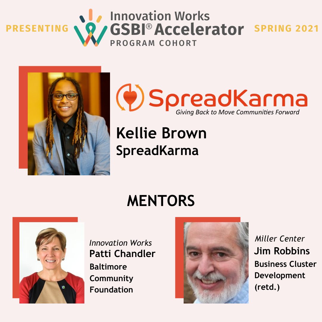 iwbmore's tweet photo. Introducing the next SE in our Spring 2021 IW GSBI Accelerator! Kellie Brown is founder and CEO of @SpreadKarma, a crowdfunding platform that provides exposure, support, and access to funding for projects that create positive social impact in underserved communities. https://t.co/zCrG4v0ACe
