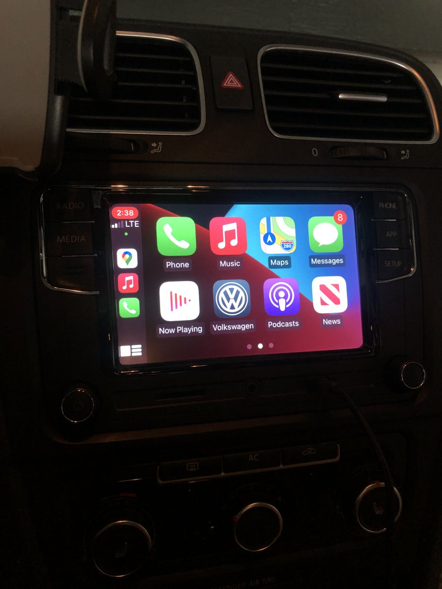 cpukid's tweet photo. My #Volkswagen GTI has finally been updated for 2021! #CarPlay #RCD330 https://t.co/AOTfyLXkXU