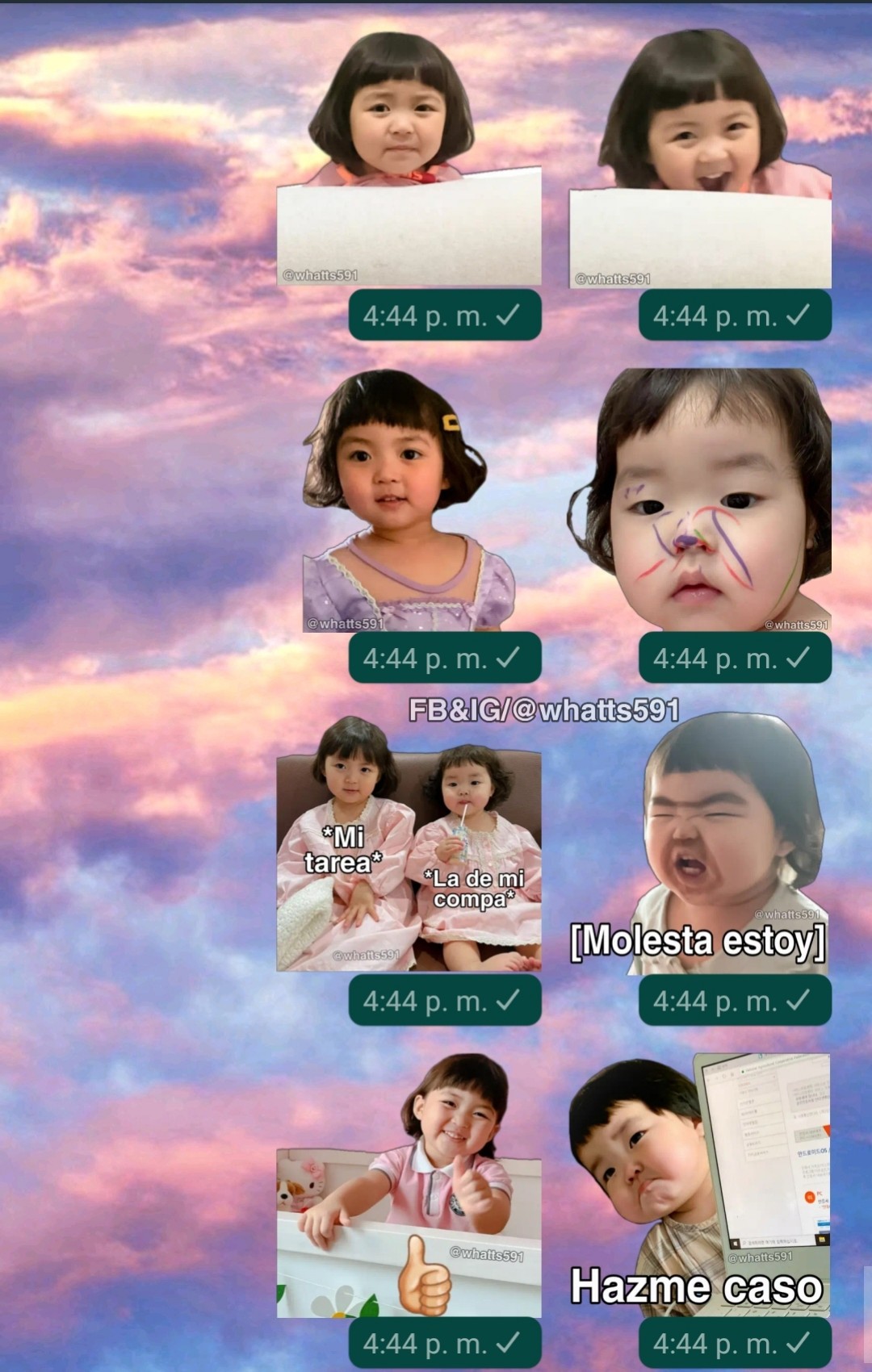 Stickers De Whatsapp Bebe Coreana No Se Su Nombre Nuevos Stickers Para Whatsaap