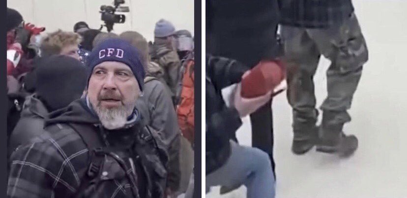 GLFOP's tweet photo. 🚨🚨🚨 HELP IDENTIFY: Wanted for questioning regarding the investigation of the death of U.S. Capitol Police Officer Brian Sicknick.

If you recognize this man, please call the Federal Bureau of Investigation @FBI at 1-800-225-5324 or 
visit: https://t.co/9J3N8Ye3sd https://t.co/qOX3m2k783